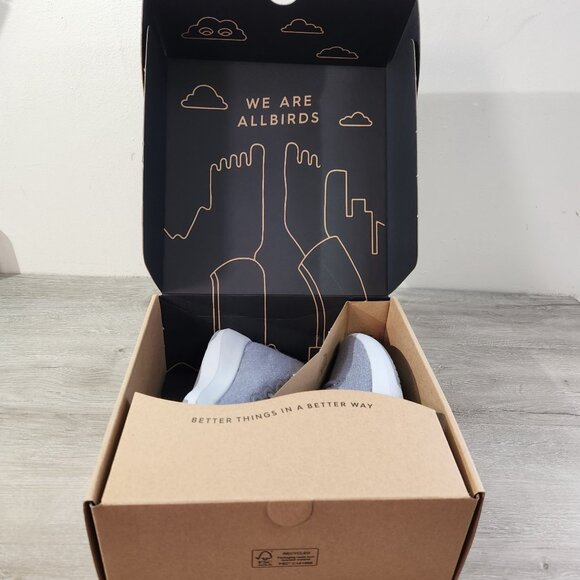 Allbirds Wool Runner-up Mizzle Medium Grey Light Grey New In Box Women's Size 6 - Picture 12 of 15
